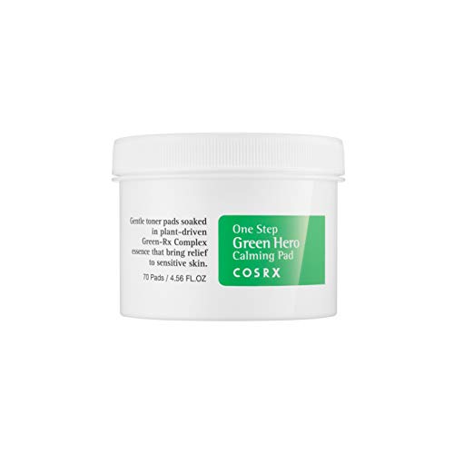 COSRX One Step Green Hero Calming Pad, 70 Pads, Toner-Soaked Pad, for Sensitive skin Skin Care COSRX 