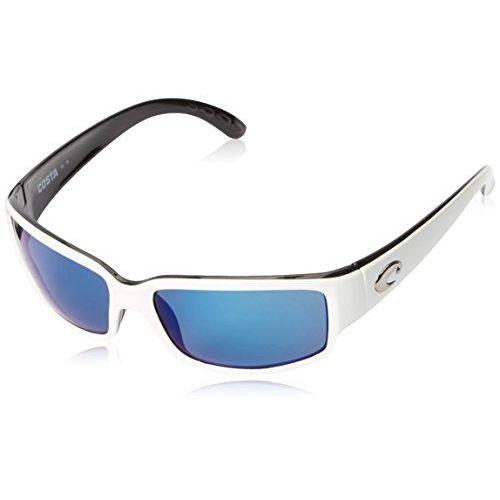 Costa del Mar Unisex-Adult Cabalitto CL 30 OBMP Polarized Iridium Wrap Sunglasses, White/Black, 59.2 mm Sunglasses Costa Del Mar 
