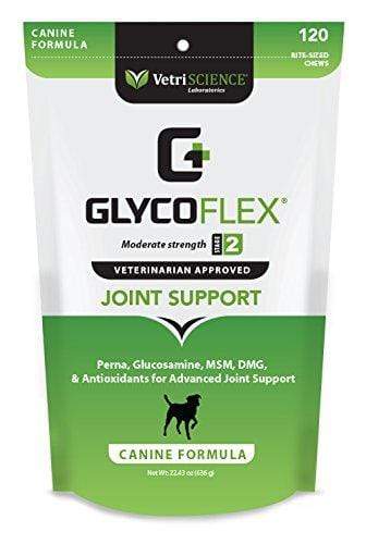 VetriScience Laboratories GlycoFlex 2, Hip and Joint Supplement for Dogs, Bite Sized Chews, 120 CT Animal Wellness VetriScience Laboratories 