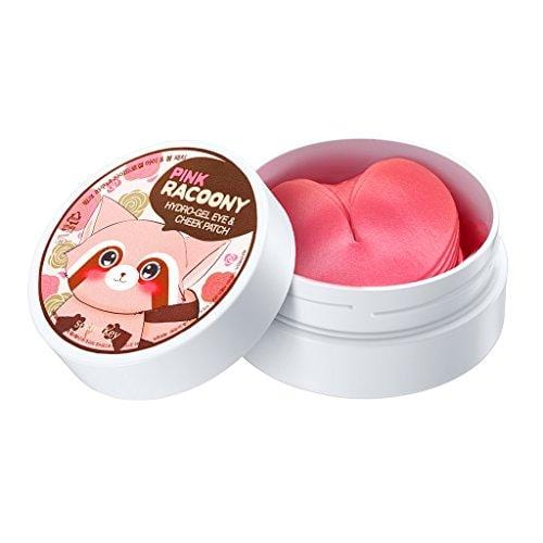[SECRET KEY] Pink Racoony Hydro Gel Eye & Cheek Patch 60 Sheet - 98% Hydrogel Rose Extracts Skin Soothing Mask for Troubled and Redness Skin, High Enriched Essence Gel Gives Moist Skin Care Secret Key 