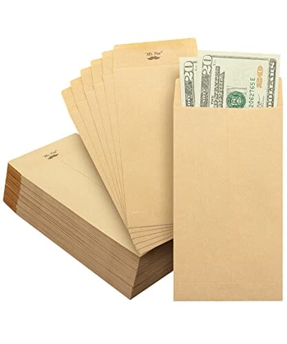 Mr. Pen- Money Envelopes for Cash, 100 Pack, 6.5" x 3.5", Cash Envelopes, 100 Envelopes Money Saving Challenge, Money Saving Envelopes, Small Envelopes for Money, Money Envelopes for Cash Budgeting Office Product Mr. Pen 