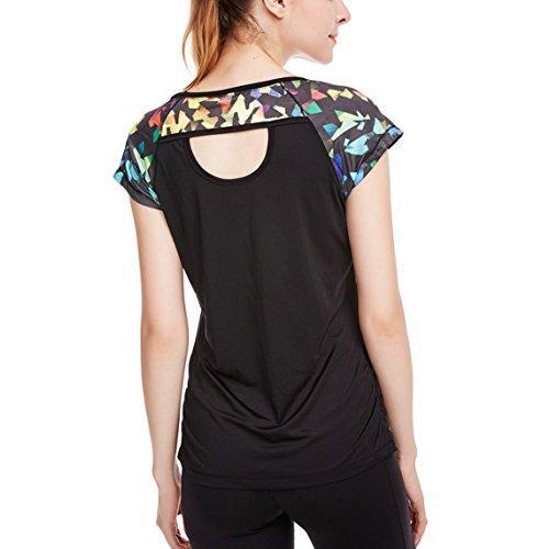 Workout Running Shirts for Women - Fitness Gym Yoga Exercise Short Sleeve T Shirt Activewear icyzone 