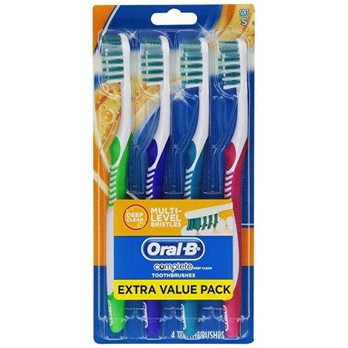 Oral-B Complete Deep Clean Soft Bristles Toothbrush, 4 Count, Colors May Vary Toothbrush Oral B 