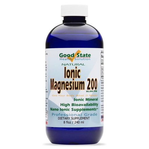 Good State Liquid Ionic Magnesium 200 (96 servings at 200 mg elemental - 8 fl oz) Supplement Good State 