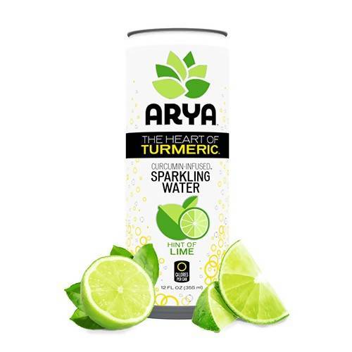 Curcumin-Infused Sparkling Water Lime Food & Drink Arya 