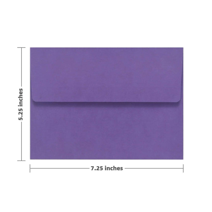Purple 5x7 Envelopes - 18 Pack Self Seal A7 Gradient Fade Out Envelopes for Invitations, Letters, Photos, Thank You Cards, Wedding ENVELOPE IndigoCase 