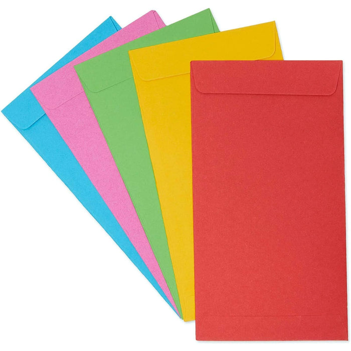 100 Pack Colorful Money Envelopes for Cash, Payroll, Money Saving, Coins, Currency, 100GSM (4 x 7 In) ENVELOPE Paper Junkie 