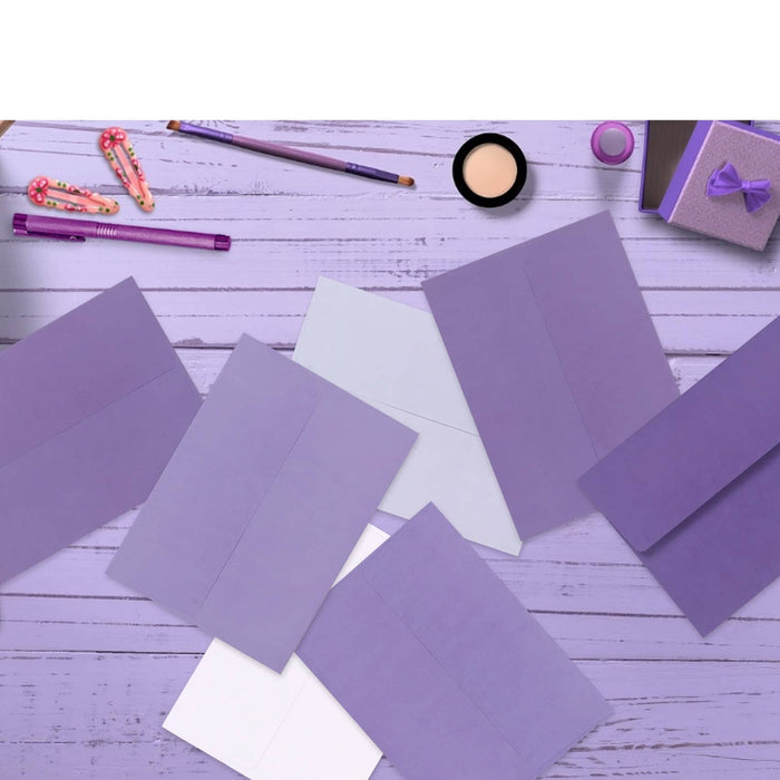 Purple 5x7 Envelopes - 18 Pack Self Seal A7 Gradient Fade Out Envelopes for Invitations, Letters, Photos, Thank You Cards, Wedding ENVELOPE IndigoCase 