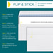 #10 Envelopes Self Seal - 500/pack - 4 1/8 x 9 1/2 inch Letter Size - Business Envelopes #10 Flip & Stick Closure, Security Tinted for Invoices, Statements - Blank White 24lb Paper ENVELOPE EnDoc 
