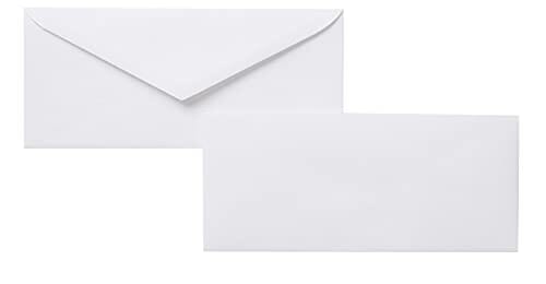 Amazon Basics #10 Business Letter Envelopes with Gummed Seal, 500-Pack, No Tint Office Product Amazon Basics 