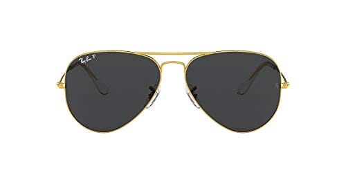 RB3025 Aviator Classic Polarized Sunglasses, Legend Gold/Black Polarized, 58 mm Shoes Ray-Ban 