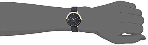 Nine West Women's Gold-Tone and Black Strap Watch, NW/2346GPBK Watch NINE WEST 
