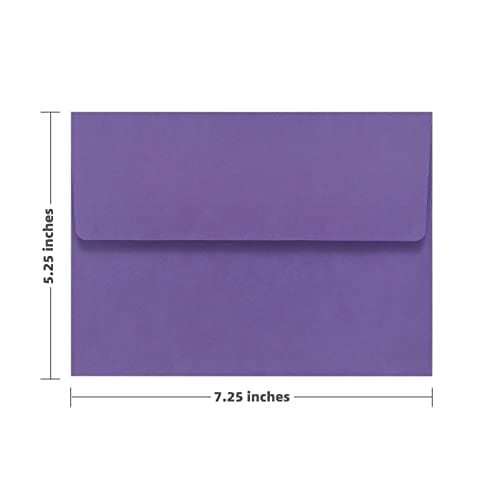 18-Pack Purple 5x7 Envelopes Self Seal A7 Envelopes, Gradient Colored Envelopes, Fade Out Purple Envelopes, 5x7 Mailing Envelopes for Invitations, Letters, Photos, Thank You Cards, Wedding Office Product IndigoCase 