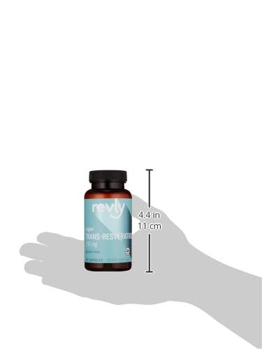 Amazon Brand - Revly Trans-Resveratrol, 250 mg, 60 Capsules, 2 Month Supply, Vegan Supplement Revly 
