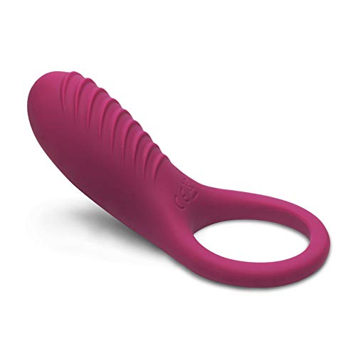 IMO Full Silicone Vibrating Cock Ring - Waterproof Rechargeable Penis Ring Vibrator - Sex Toy for Male or Couples (Wine Red) Skin Care IM IMO 