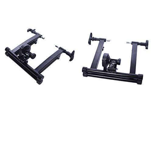 BalanceFrom Bike Trainer Stand Steel Bicycle Exercise Magnetic Stand with Front Wheel Riser Block, Black Sports BalanceFrom 