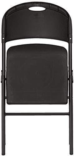 AmazonBasics Folding Plastic Chair, 350-Pound Capacity, Black, 6-Pack Furniture AmazonBasics 