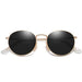 SOJOS Polarized Sunglasses Classic Small Round Metal Frame for Women Men SJ1014 with Gold Frame/Grey Lens Shoes SOJOS 