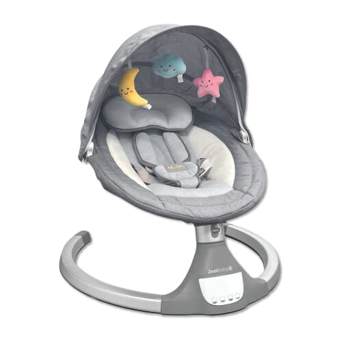 Nova Baby Swing for Infants - Motorized Bluetooth Swing, Music Speaker with 10 Preset Lullabies, Remote Control, Gray - Jool Baby Toy Jool Baby Products 