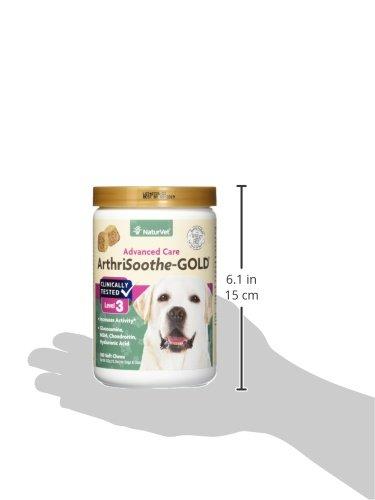 NaturVet ArthriSoothe-GOLD Advanced Joint Health Care Soft Chew Supplement for Dogs and Cats, Clinically Tested, Lubricates Joints, Maintains Cartilage, Maintains Joint Flexibility, Made by Animal Wellness NaturVet 