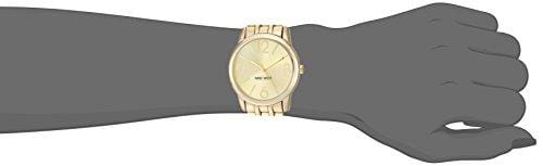 Nine West Women's NW/1578CHGB Champagne Dial Gold-Tone Bracelet Watch Watch NINE WEST 