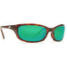 Costa del Mar Harpoon Sunglass, Tortoise/Green Mirror 580Glass Sunglasses Costa Del Mar 