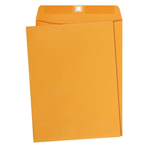 Amazon Basics 9 x 12-Inch Clasp Kraft Envelopes, Gummed, 100-Pack Office Product Amazon Basics 