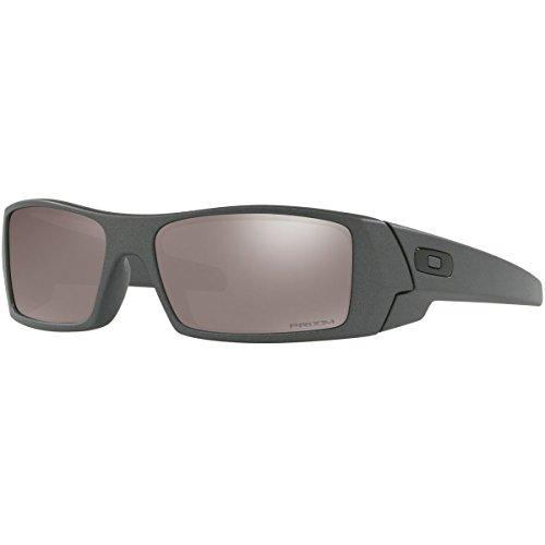 Oakley Men's Gascan Polarized Rectangular Sunglasses, Steel/Prizm Black, 60mm Sunglasses for Men Oakley 