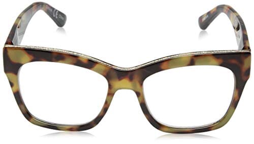Peepers by PeeperSpecs Women's Shine On Focus Square Blue Light Filtering Reading Glasses, Tortoise, 53 mm + 1.5 Shoes Peepers by PeeperSpecs 