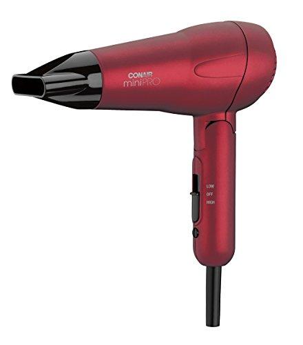 Conair MiniPRO Folding Handle Tourmaline Ceramic Styler/Hair Dryer; Red Hair Dryer Conair 