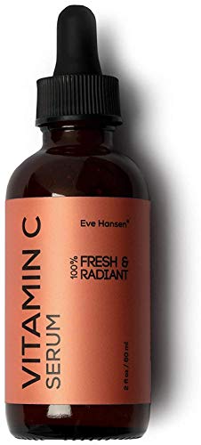 Eve Hansen Vitamin C Serum | (2 oz) Facial Serum with Natural and Organic Hyaluronic Acid, Vitamin E and Aloe Vera | Brighten Skin and Reduce Appearance of Wrinkles, Fine Lines and Dark Spots Skin Care Eve Hansen 