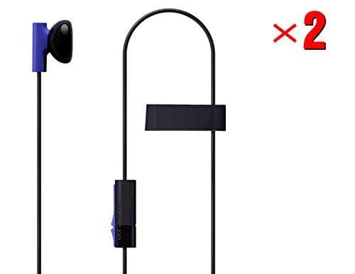2 Pack Mono Chat Game Gaming Earbuds Earpiece earphones Headphones Headset with Mic Microphones for PS4 Playstation 4 Personal Computer TPLGO 