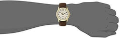 Timex Men's TW2P75800 Easy Reader 38mm Brown/Gold-Tone/Cream Leather Strap Watch Watch Timex 