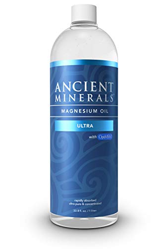 Ancient Minerals Magnesium Oil Ultra with OptiMSM, Refill 33.8 oz. - Pure Genuine Zechstein Magnesium Chloride Supplement with MSM - Best Topical Skin Application for Dermal Absorption Supplement Ancient Minerals 