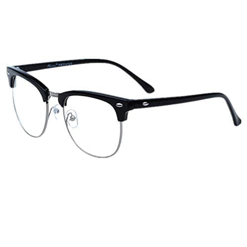 Shiratori New Vintage Fashion Half Frame Semi-Rimless Clear Lens Glass ...