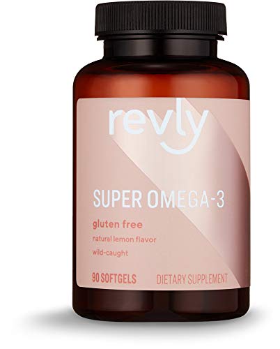 Amazon Brand - Revly Super Omega-3, Wild-caught Fish Oil, 90 Softgels, 45 Day Supply Supplement Revly 