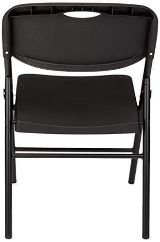 AmazonBasics Folding Plastic Chair, 350-Pound Capacity, Black, 6-Pack Furniture AmazonBasics 