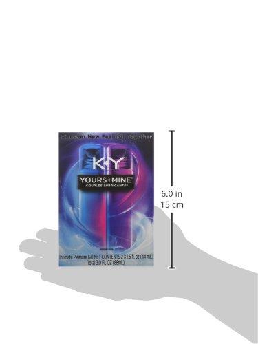 K-Y Yours & Mine Couples Lubricant for Him & Her, oz. each, 2 bottles/3 Warming, water-based lube for men & tingling lube for woman - compatible with massagers & toys Lubricant K-Y 