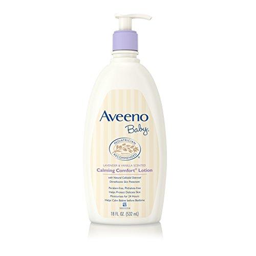 Aveeno Baby Calming Comfort Moisturizing Lotion with Lavender, Vanilla and Natural Oatmeal, 18 fl. oz Bath, Lotion & Wipes Aveeno Baby 