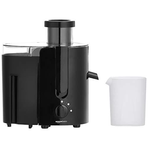 AmazonBasics Wide-Mouth, 2-Speed Centrifugal Juicer with Juice Jug and Pulp Container, Black Kitchen AmazonBasics 
