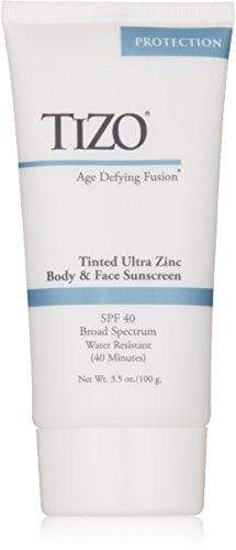 TIZO Ultra Zinc Body & Face Sunscreen Tinted SPF 40, 3.5 oz Sun Care Tizo 