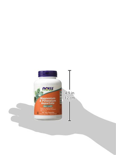 NOW Magnesium & Potassium Aspartate with Taurine,120 Capsules Supplement NOW Foods 