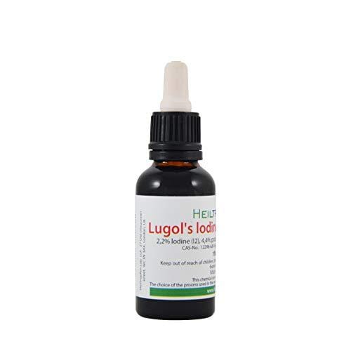 2.2% Lugol's Iodine Solution (1 Fl Oz - 30 ml), Pharmaceutical Grade, Lugols Solution Made with Iodine and Potassium Iodide. Heiltropfen Supplement Heiltropfen 