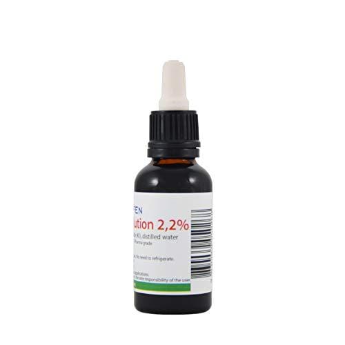 2.2% Lugol's Iodine Solution (1 Fl Oz - 30 ml), Pharmaceutical Grade, Lugols Solution Made with Iodine and Potassium Iodide. Heiltropfen Supplement Heiltropfen 
