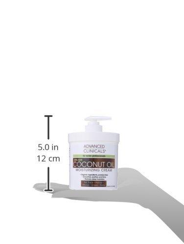 Advanced Clinicals Coconut Oil Cream. Spa size 16oz Moisturizing Cream. Coconut Oil for Face, Hands, Hair. Skin Care Advanced Clinicals 