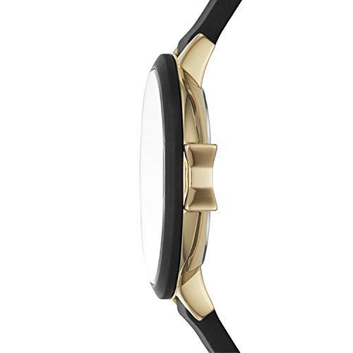 kate spade new york Women's Park Row Silicone Stainless Steel Japanese-Quartz Watch Strap, Black, 12 (Model: KSW1352) Watch Kate Spade New York 