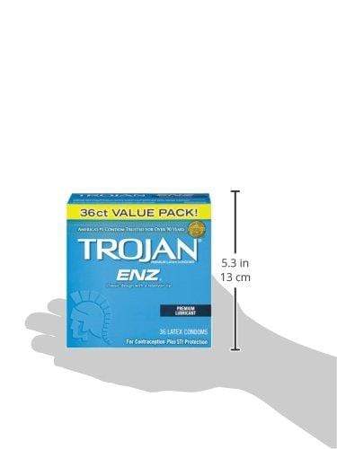 Trojan Condom ENZ Lubricated, 2 Boxes (36 Condoms) Condom Trojan 