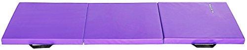BalanceFrom 2" Thick Tri-Fold Folding Exercise Mat with Carrying Handles for MMA, Gymnastics and Home Gym Protective Flooring (Purple) Sports BalanceFrom 