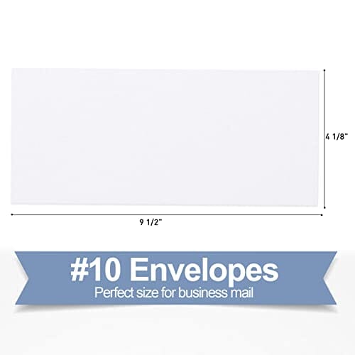 #10 Security Self-Seal Envelopes, PANDRI Windowless Business Mailing Envelopes, Security Tint Pattern for Secure Mailing, Invoices and Statements, Size 4-1/8 x 9-1/2 Inch - 24 LB - 500 Count Office Product PANDRI 