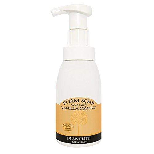 Vanilla Orange Foam Soap - Made With Organic Ingredients- 8.5 oz Essential Oil Plantlife 
